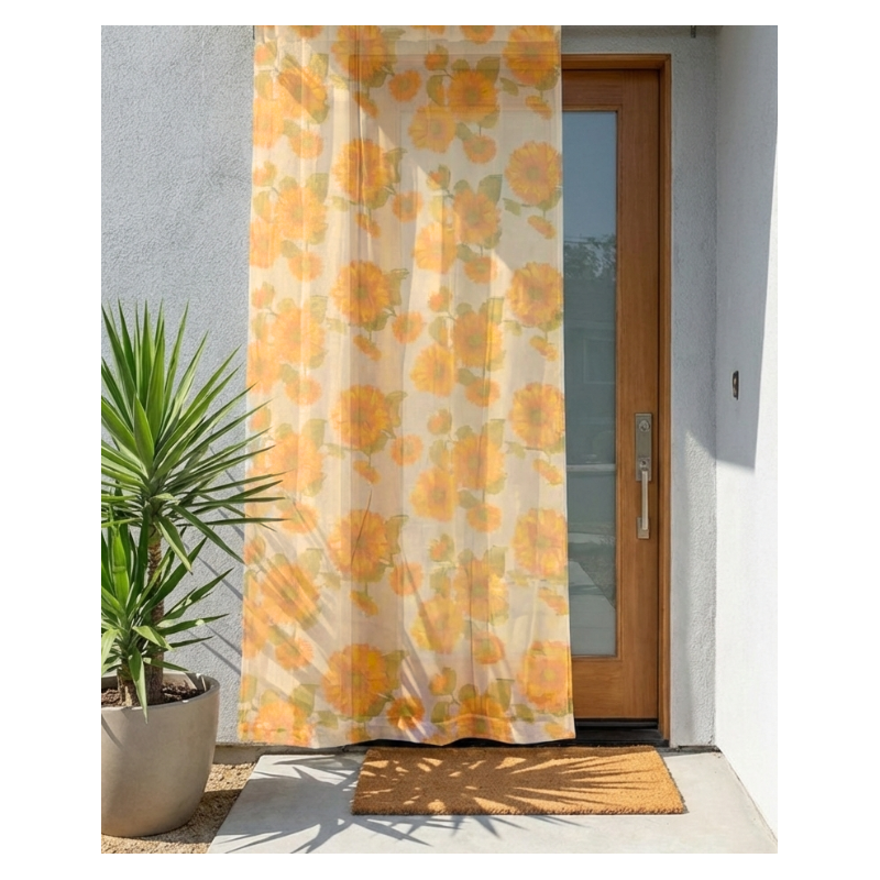Tenda Zanzariera Beige Antimosche Poliestere misura 150x250 cm Dis. 3 GIRASOLI