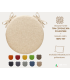 SET 4 PEZZI Cuscini Sedia Rotondi con Laccetti Diametro 40 cm Spessore 3 cm Mod. BILLY