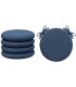 SET 4 PEZZI Cuscini Sedia Rotondi con Laccetti Diametro 40 cm Spessore 3 cm Mod. BILLY