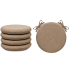 SET 4 PEZZI Cuscini Sedia Rotondi con Laccetti Diametro 40 cm Spessore 3 cm Mod. BILLY