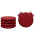 SET 4 PEZZI Cuscini Sedia Rotondi con Laccetti Diametro 40 cm Spessore 3 cm Mod. BILLY
