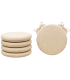 SET 4 PEZZI Cuscini Sedia Rotondi con Laccetti Diametro 40 cm Spessore 3 cm Mod. BILLY