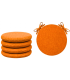 SET 4 PEZZI Cuscini Sedia Rotondi con Laccetti Diametro 40 cm Spessore 3 cm Mod. BILLY