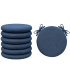 SET 6 PEZZI Cuscini Sedia Rotondi con Laccetti Diametro 40 cm Spessore 3 cm Mod. BILLY