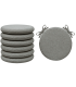 SET 6 PEZZI Cuscini Sedia Rotondi con Laccetti Diametro 40 cm Spessore 3 cm Mod. BILLY