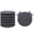 SET 6 PEZZI Cuscini Sedia Rotondi con Laccetti Diametro 40 cm Spessore 3 cm Mod. BILLY