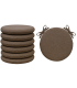 SET 6 PEZZI Cuscini Sedia Rotondi con Laccetti Diametro 40 cm Spessore 3 cm Mod. BILLY