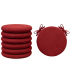 SET 6 PEZZI Cuscini Sedia Rotondi con Laccetti Diametro 40 cm Spessore 3 cm Mod. BILLY