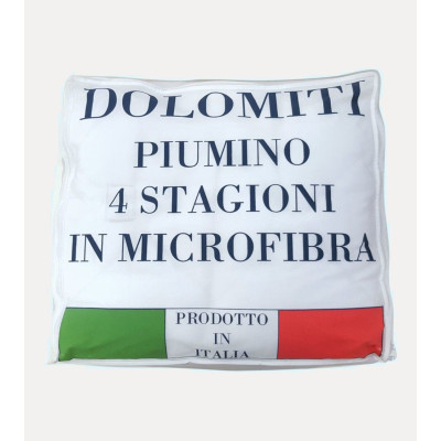 PIUMINO 4 stagioni in calda e morbida MICROFIBRA Made in Italy Mod. DOLOMITE