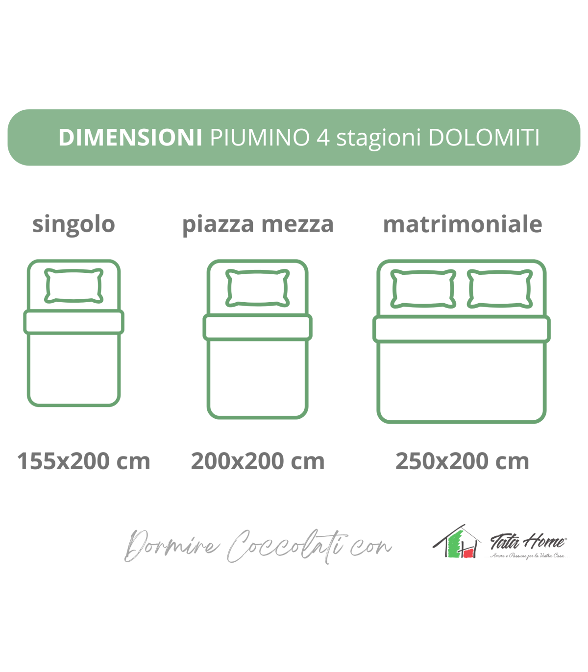 PIUMINO 4 stagioni in calda e morbida MICROFIBRA Made in Italy Mod. DOLOMITE