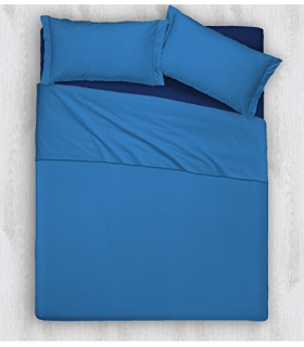 Joli Completo Letto composto da Lenzuolo Sotto con angoli ed elastici, Lenzuolo Sopra e Coppia Federe 100% Cotone Made in Ita