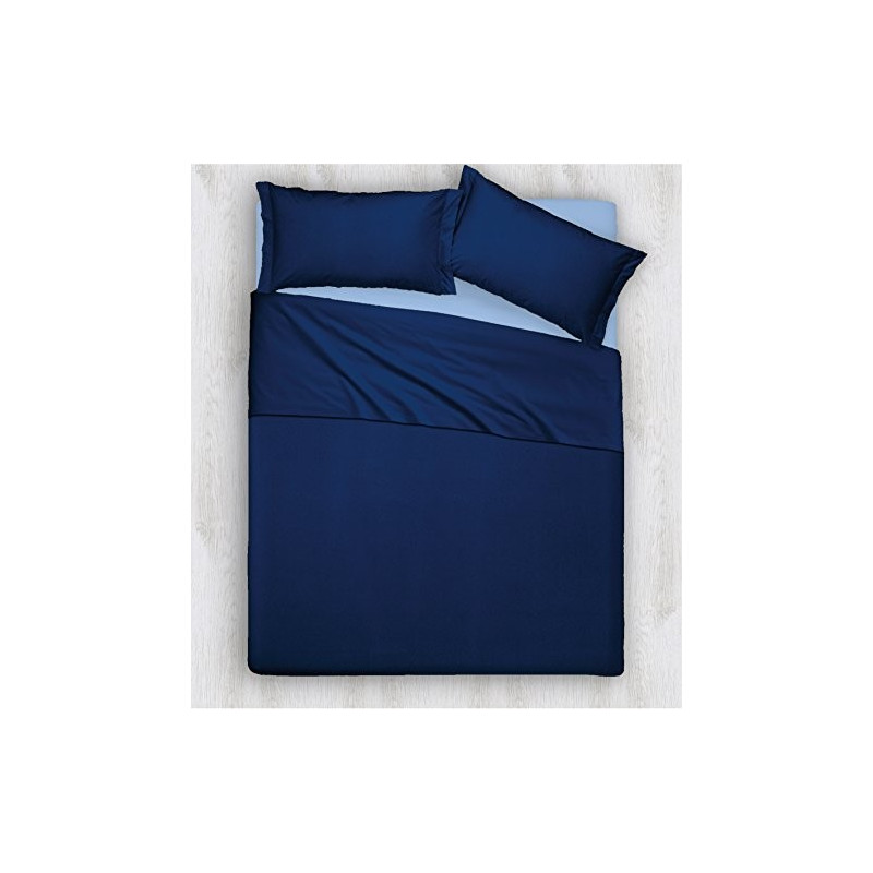 Joli Completo Letto composto da Lenzuolo Sotto con angoli ed elastici, Lenzuolo Sopra e Coppia Federe 100% Cotone Made in Ita
