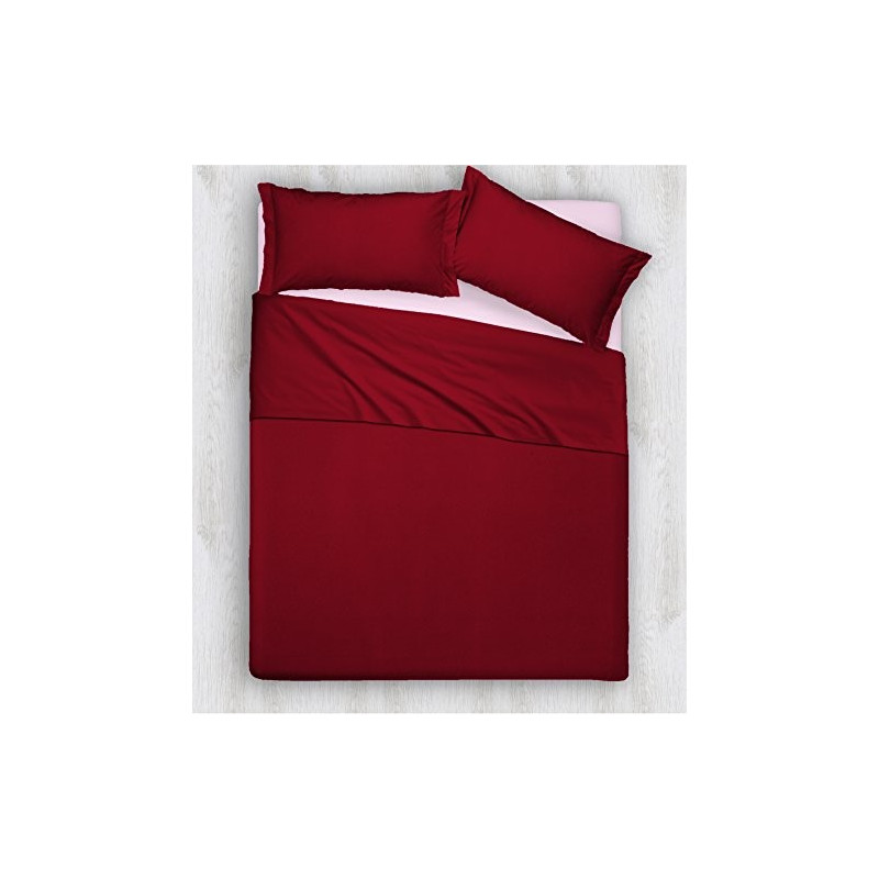 Joli Completo Letto composto da Lenzuolo Sotto con angoli ed elastici, Lenzuolo Sopra e Coppia Federe 100% Cotone Made in Ita