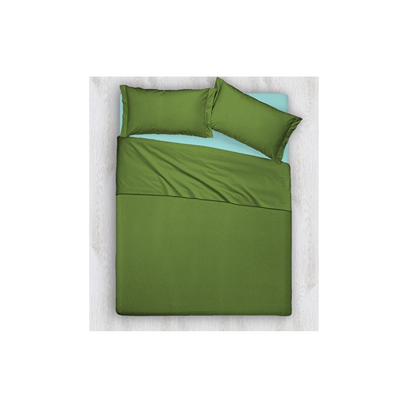 Joli Completo Letto composto da Lenzuolo Sotto con angoli ed elastici, Lenzuolo Sopra e Coppia Federe 100% Cotone Made in Ita