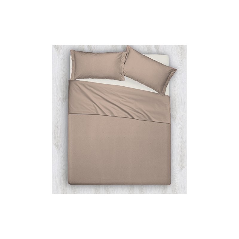 Joli Completo Letto composto da Lenzuolo Sotto con angoli ed elastici, Lenzuolo Sopra e Coppia Federe 100% Cotone Made in Ita