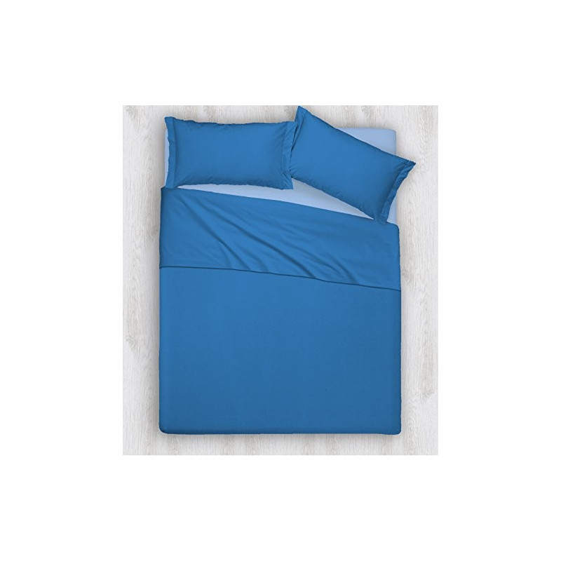 Joli Completo Letto composto da Lenzuolo Sotto con angoli ed elastici, Lenzuolo Sopra e Coppia Federe 100% Cotone Made in Ita