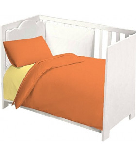 Completo Lettino Baby Joli composto da Lenzuolo Sotto con Angoli ed Elastici 60X120 cm, Lenzuolo Sopra 180x120 cm e Federa 60