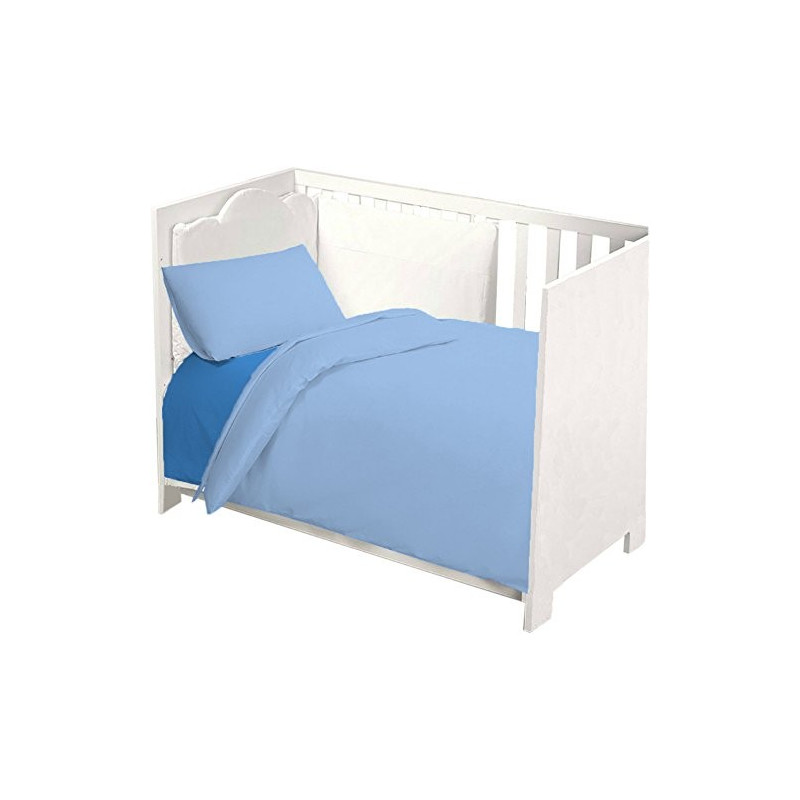 Completo Lettino Baby Joli composto da Lenzuolo Sotto con Angoli ed Elastici 60X120 cm, Lenzuolo Sopra 180x120 cm e Federa 60