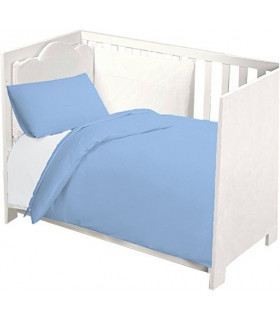 Completo Lettino Baby Joli composto da Lenzuolo Sotto con Angoli ed Elastici 60X120 cm, Lenzuolo Sopra 180x120 cm e Federa 60