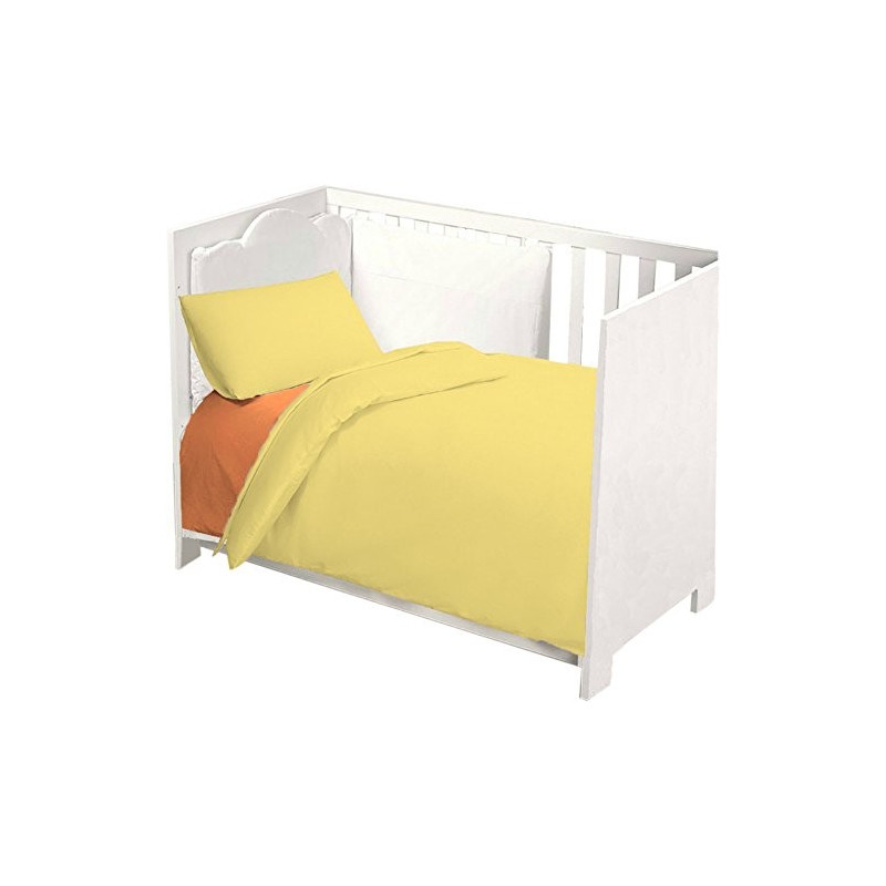 Completo Lettino Baby Joli composto da Lenzuolo Sotto con Angoli ed Elastici 60X120 cm, Lenzuolo Sopra 180x120 cm e Federa 60