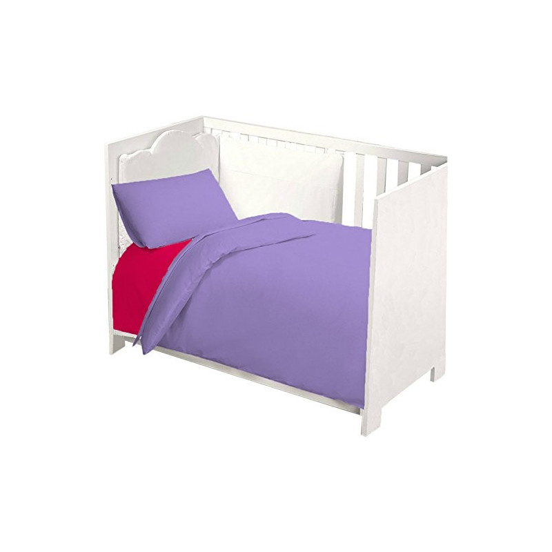 Completo Lettino Baby Joli composto da Lenzuolo Sotto con Angoli ed Elastici 60X120 cm, Lenzuolo Sopra 180x120 cm e Federa 60