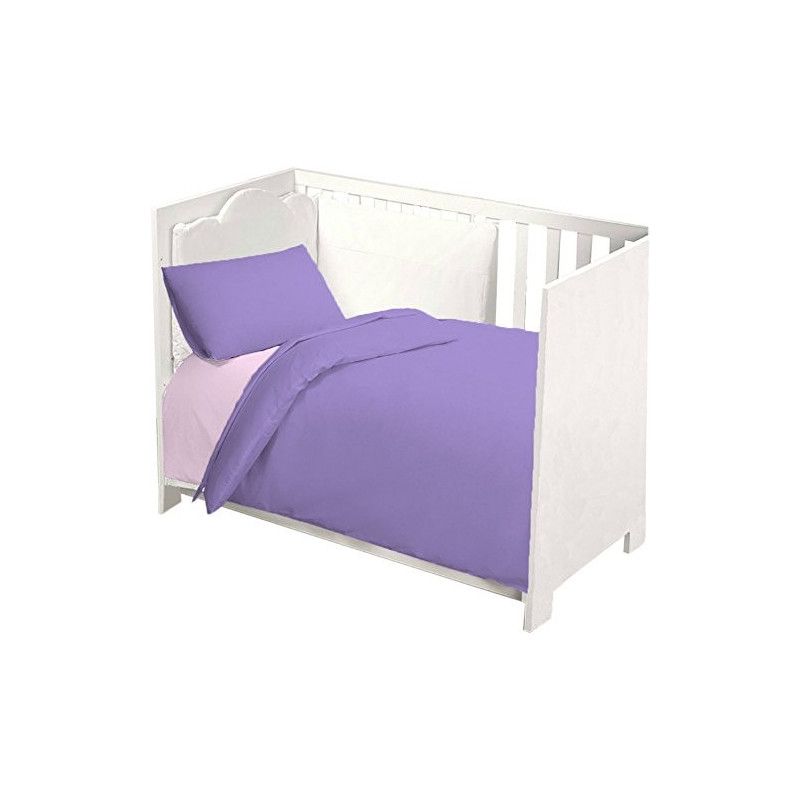 Completo Lettino Baby Joli composto da Lenzuolo Sotto con Angoli ed Elastici 60X120 cm, Lenzuolo Sopra 180x120 cm e Federa 60