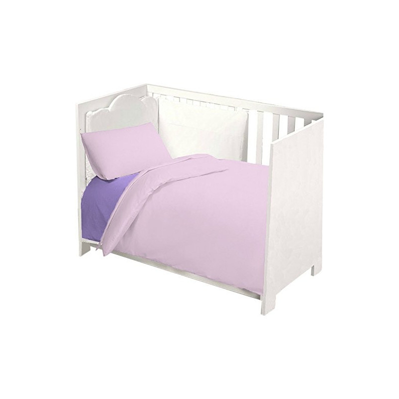 Completo Lettino Baby Joli composto da Lenzuolo Sotto con Angoli ed Elastici 60X120 cm, Lenzuolo Sopra 180x120 cm e Federa 60