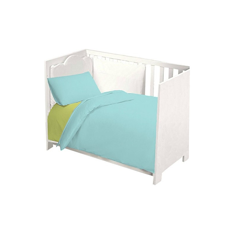 Completo Lettino Baby Joli composto da Lenzuolo Sotto con Angoli ed Elastici 60X120 cm, Lenzuolo Sopra 180x120 cm e Federa 60