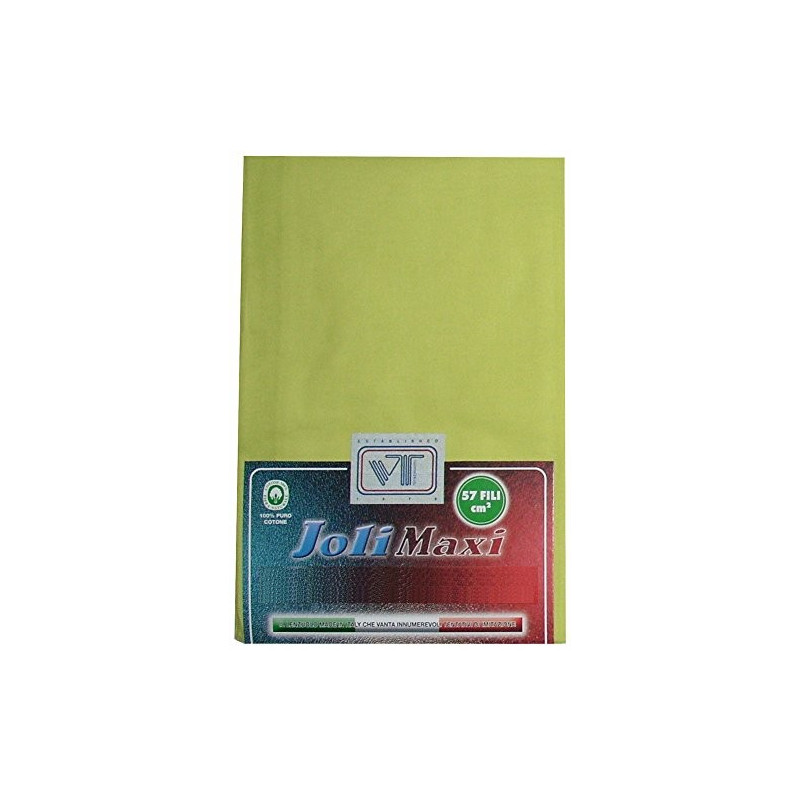 Joli Lenzuolo Sotto con Angoli ed Elastici ed Elastici 100% cotone misura SINGOLO cm 90x200 altezza materasso cm 30 - 21 COLO