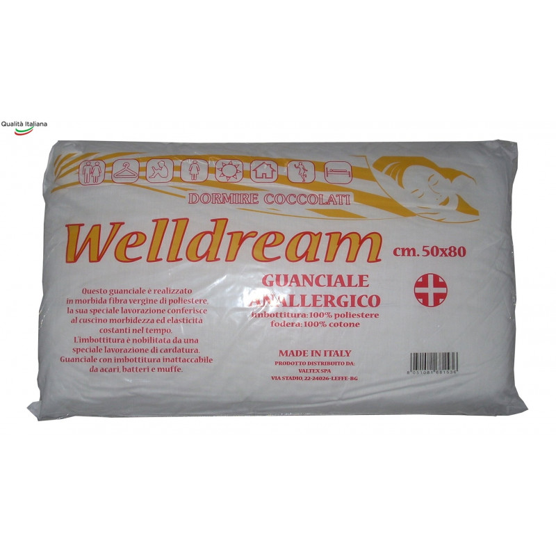 Guanciale Well Dream cm 50X80 alto 14 cm Made in Italy