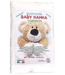 Guanciale Baby Nanna cm 30X40 alto 4 cm Traspirante Antisoffocamento Made in Italy