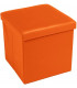 Pouf Contenitore Scatola Sgabello Poggiapiedi Pieghevole Salvaspazio in Ecopelle cm 38x38x38 Eddy