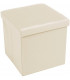 Pouf Contenitore Scatola Sgabello Poggiapiedi Pieghevole Salvaspazio in Ecopelle cm 38x38x38 Eddy