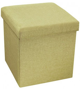Pouf Contenitore Scatola Sgabello Poggiapiedi Pieghevole Salvaspazio in Poliestere cm 38x38x38 John