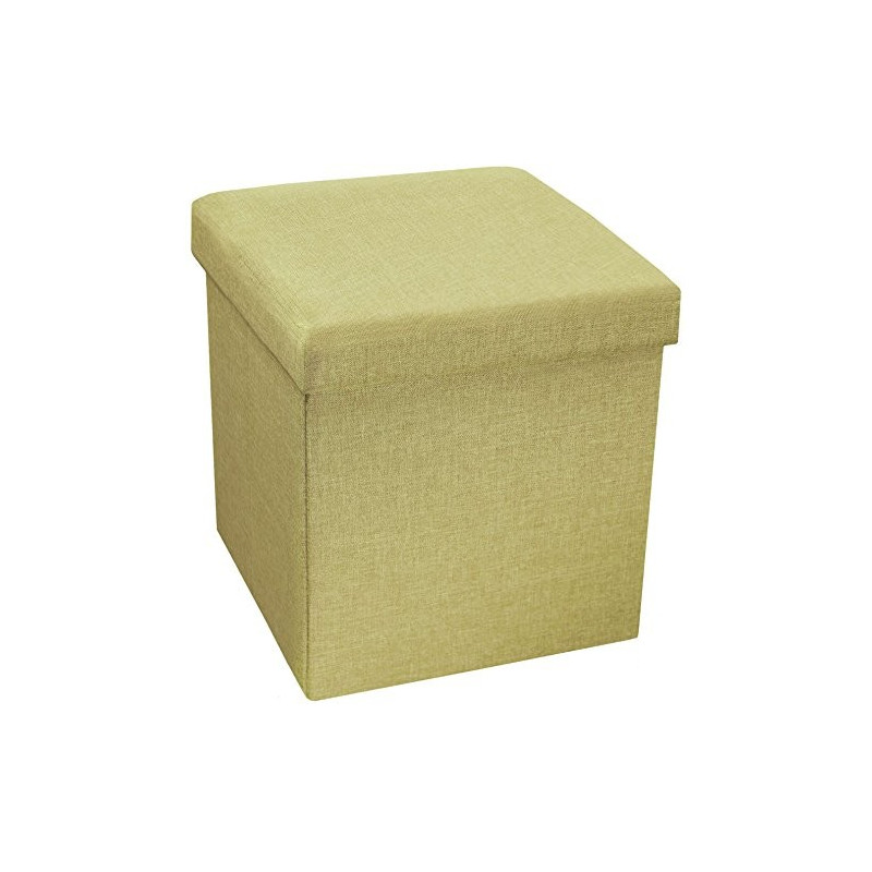 Pouf Contenitore Scatola Sgabello Poggiapiedi Pieghevole Salvaspazio in Poliestere cm 38x38x38 John