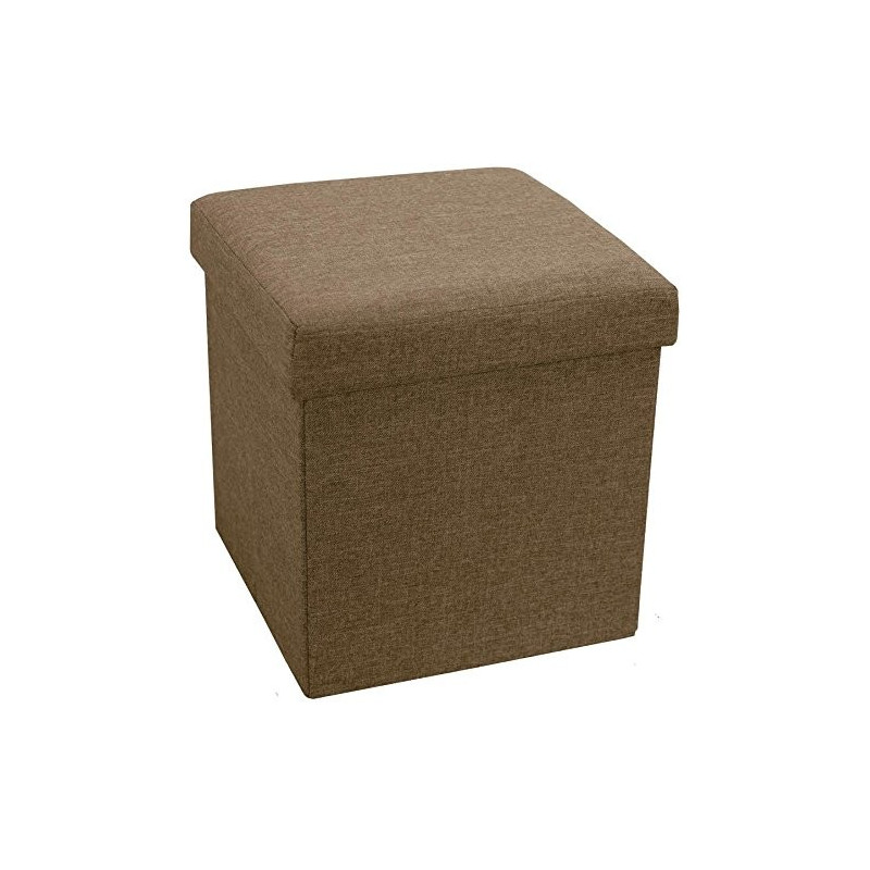 Pouf Contenitore Scatola Sgabello Poggiapiedi Pieghevole Salvaspazio in Poliestere cm 38x38x38 John