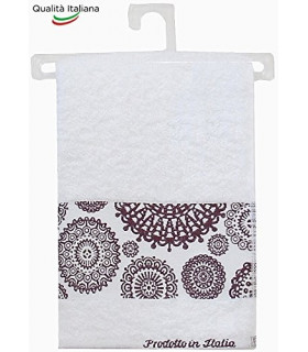 Asciugamano Viso Dorothea cm 60x100 in Cotone 100% Made in Italy Dis. 9