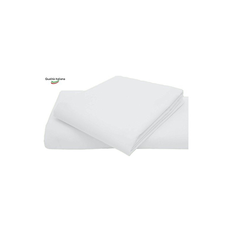 Joli Baby Lenzuolino Sopra 100% cotone Misura cm 120x180 colore BIANCO Made in Italy 57 fili al cm2