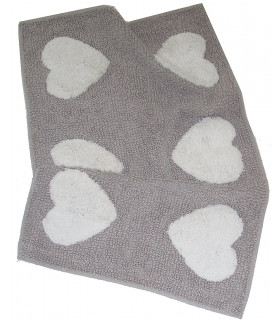 ALAIN tappeto bagno o scendiletto cm 60x110 in cotone 100% tortora