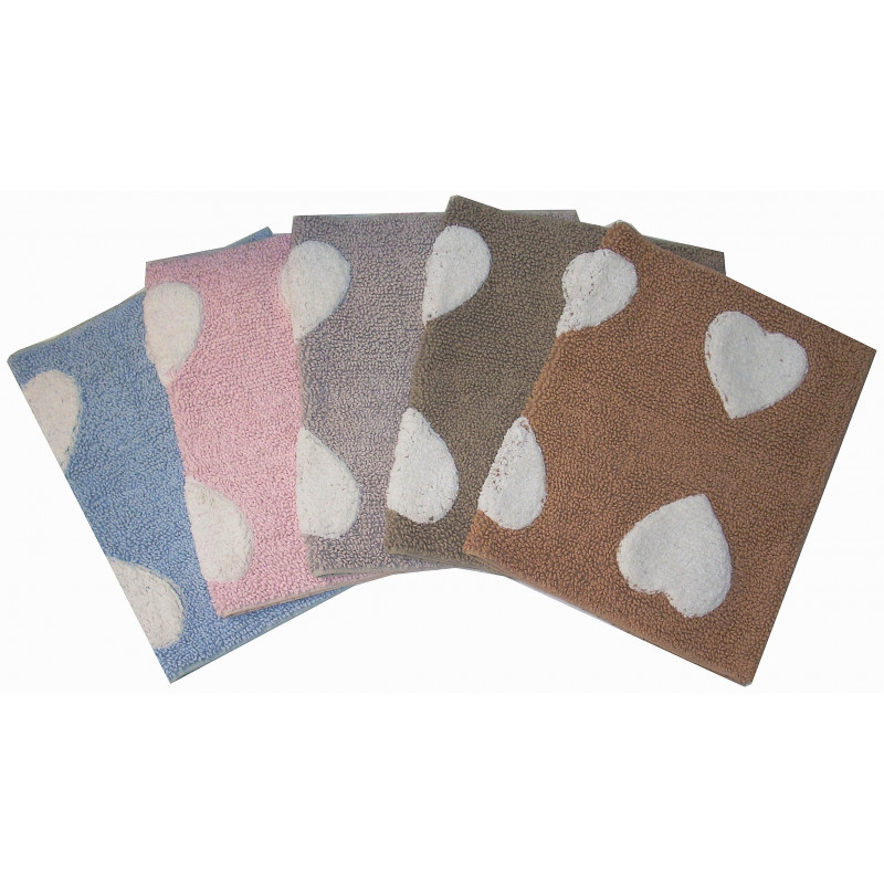 ALAIN tappeto bagno o scendiletto cm 60x110 in cotone 100% tortora