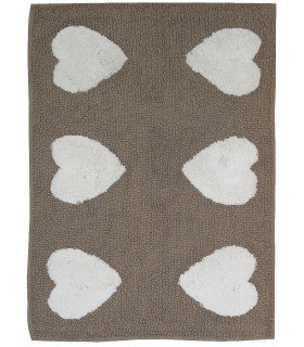 ALAIN tappeto bagno o scendiletto cm 60x110 in cotone 100% tortora