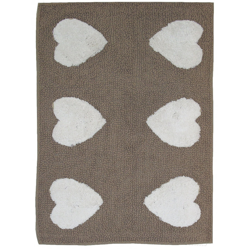 ALAIN tappeto bagno o scendiletto cm 60x110 in cotone 100% tortora