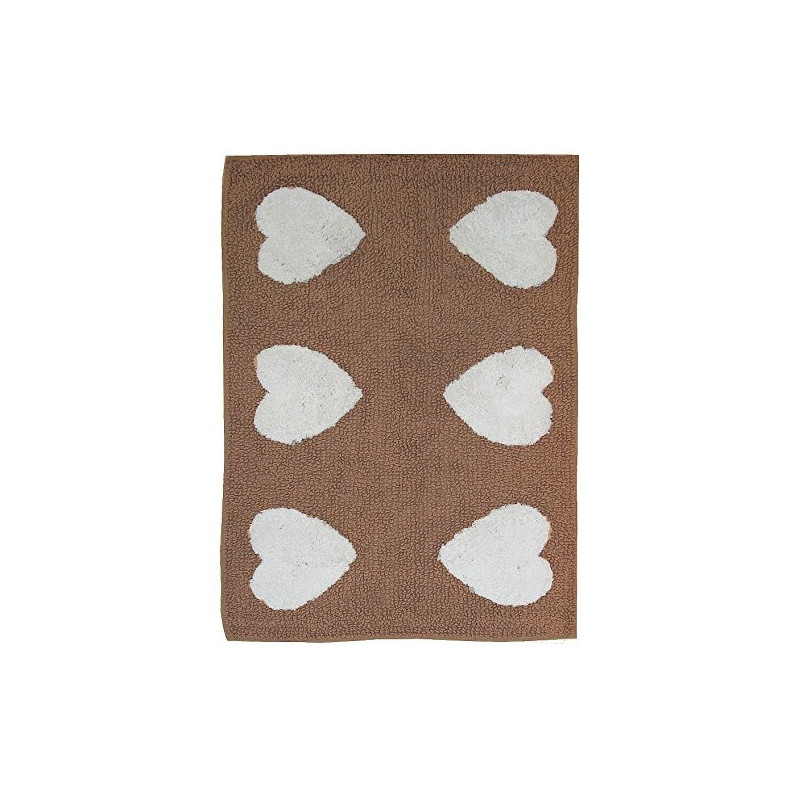 ALAIN tappeto bagno o scendiletto cm 60x110 in cotone 100% tortora