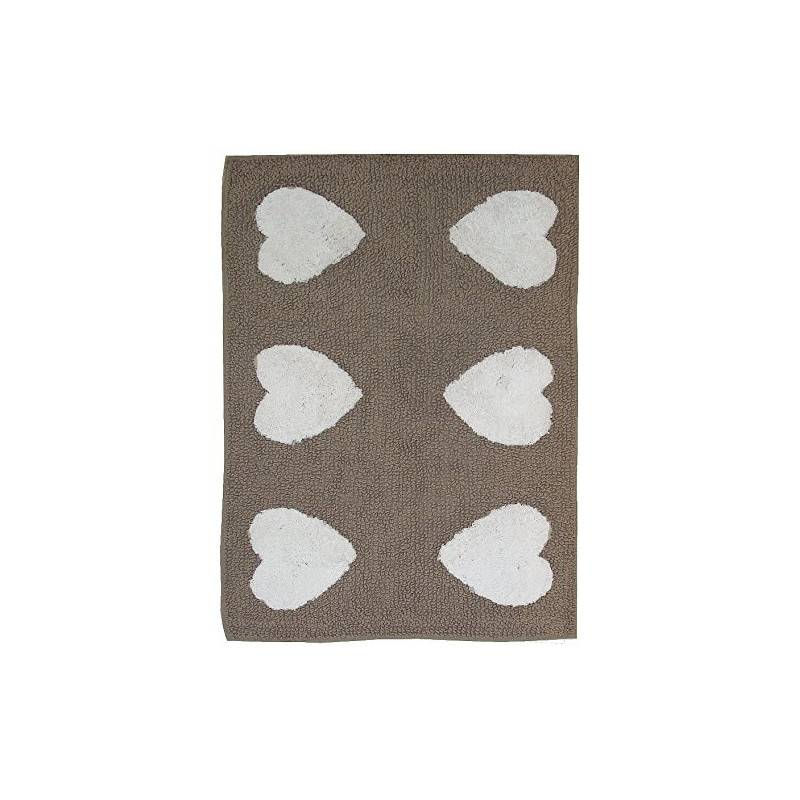 ALAIN tappeto bagno o scendiletto cm 60x110 in cotone 100% tortora