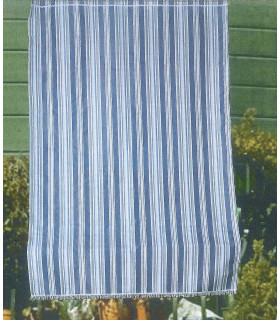 Tenda da sole in tessuto resistente cm 140x300 100% poliestere con anelli dis. 4 BLU e BIANCA