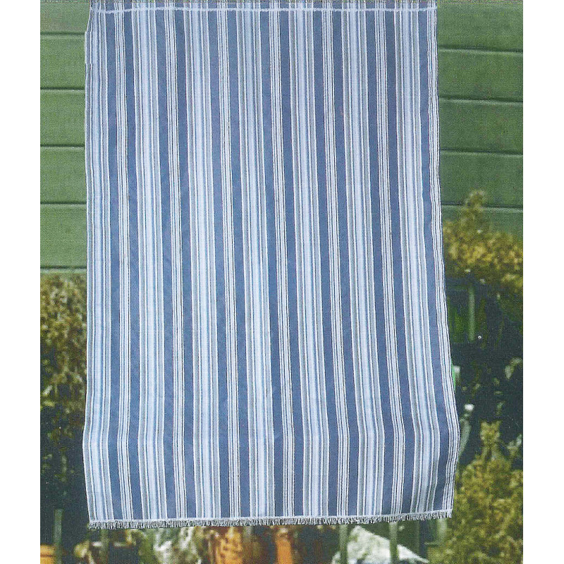 Tenda da sole in tessuto resistente cm 140x300 100% poliestere con anelli dis. 4 BLU e BIANCA