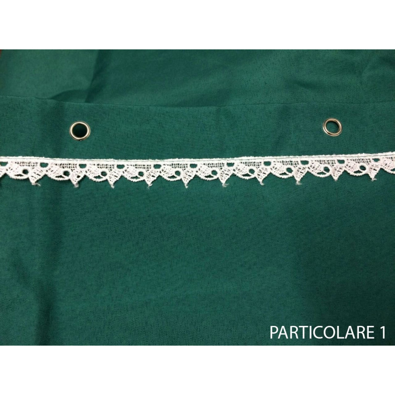 Tenda da sole in tessuto resistente cm 140x300 100% poliestere con anelli dis. 3 VERDE e BIANCA