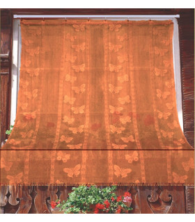 Tenda Zanzariera Jacquard Disegno Farfalla Resistente Antimosche 100% Poliestere misura 150x250 cm Colore Arancio