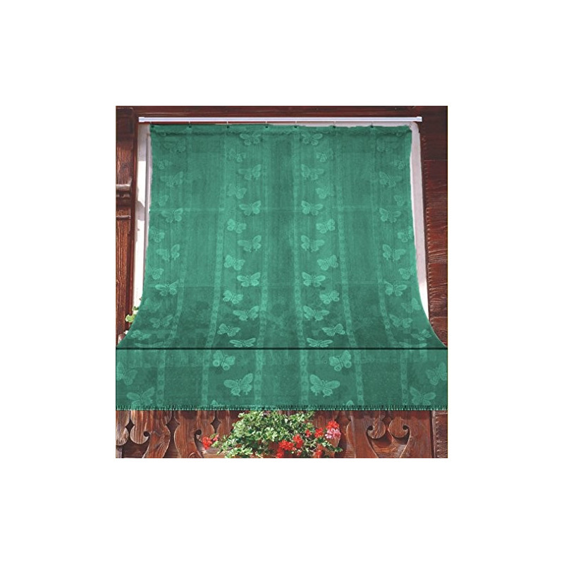 Tenda Zanzariera Jacquard Disegno Farfalla Resistente Antimosche 100% Poliestere misura 150x250 cm Colore Arancio