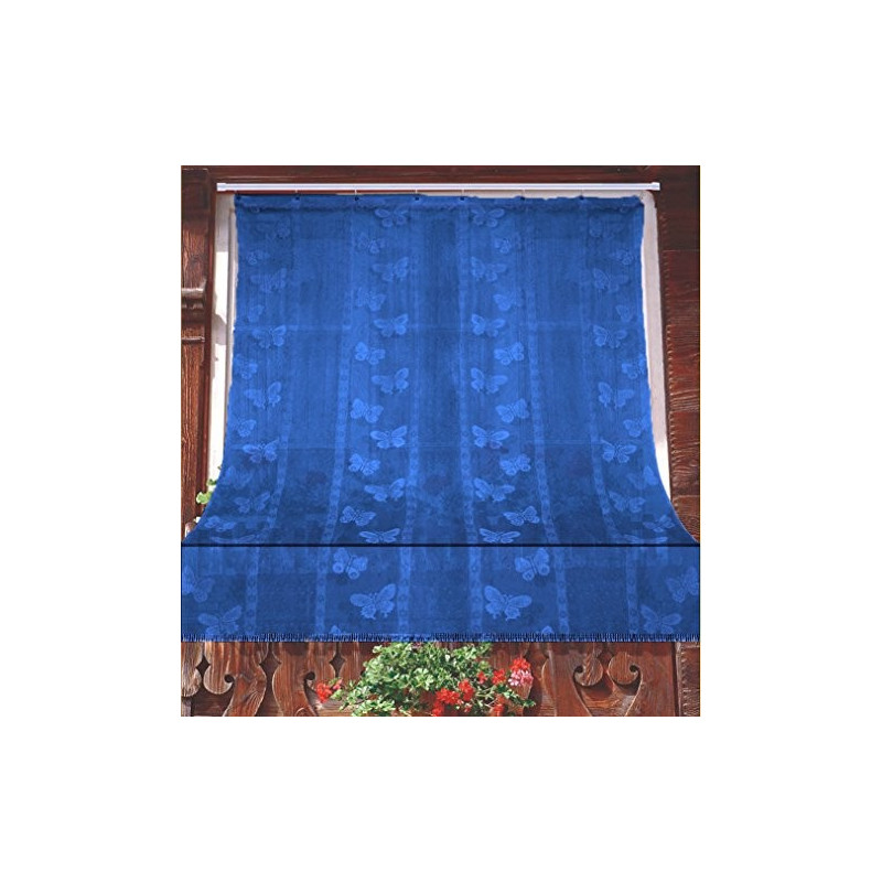 Tenda Zanzariera Jacquard Disegno Farfalla Resistente Antimosche 100% Poliestere misura 150x250 cm Colore Arancio